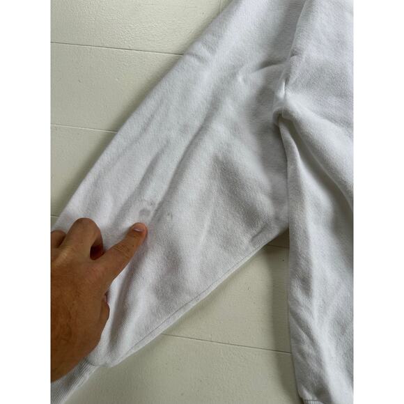 Vintage Y2K Jerzees Crewneck White Sweatshirt XL - Picture 5 of 5